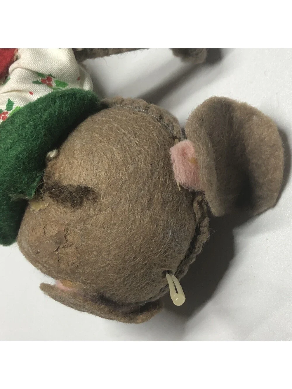 Santakins Mariana 1982 Christmas Mouse Bendable Ornament Figure By Rennoc Corp
